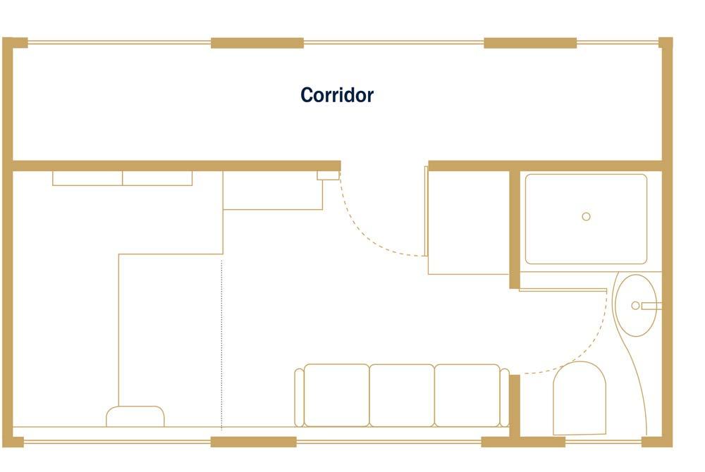 Grundriss Super de Luxe Abteil