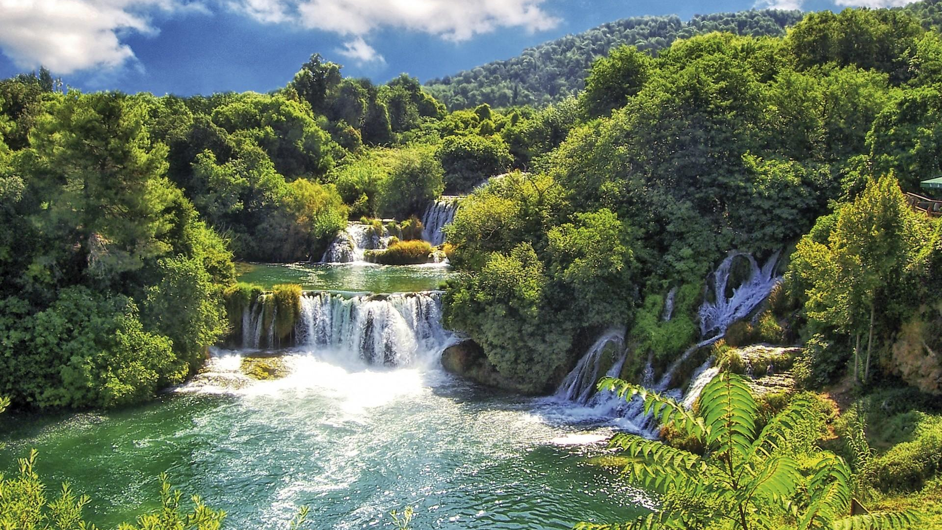 Kroatien, Wasserfall im Krka-Nationalpark