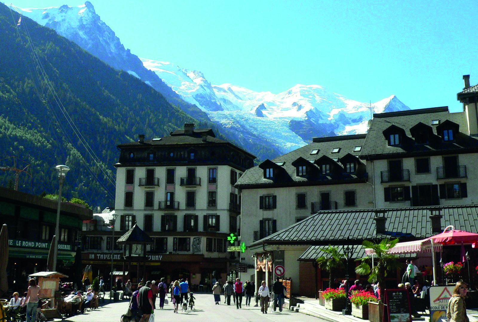Chamonix vor dem Mont Blanc