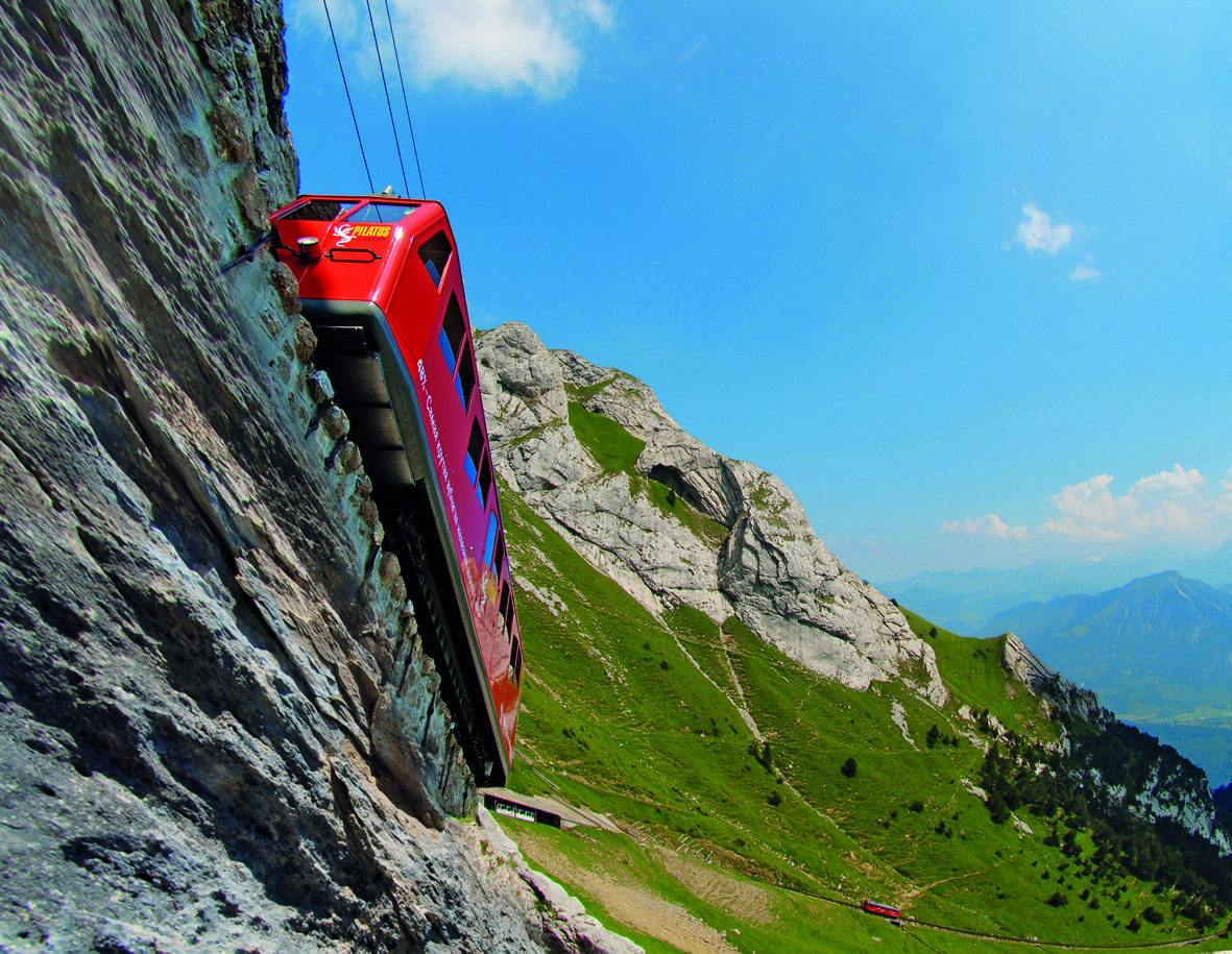 "Pilatus" - der steilste Zahnradbahn der Welt 
