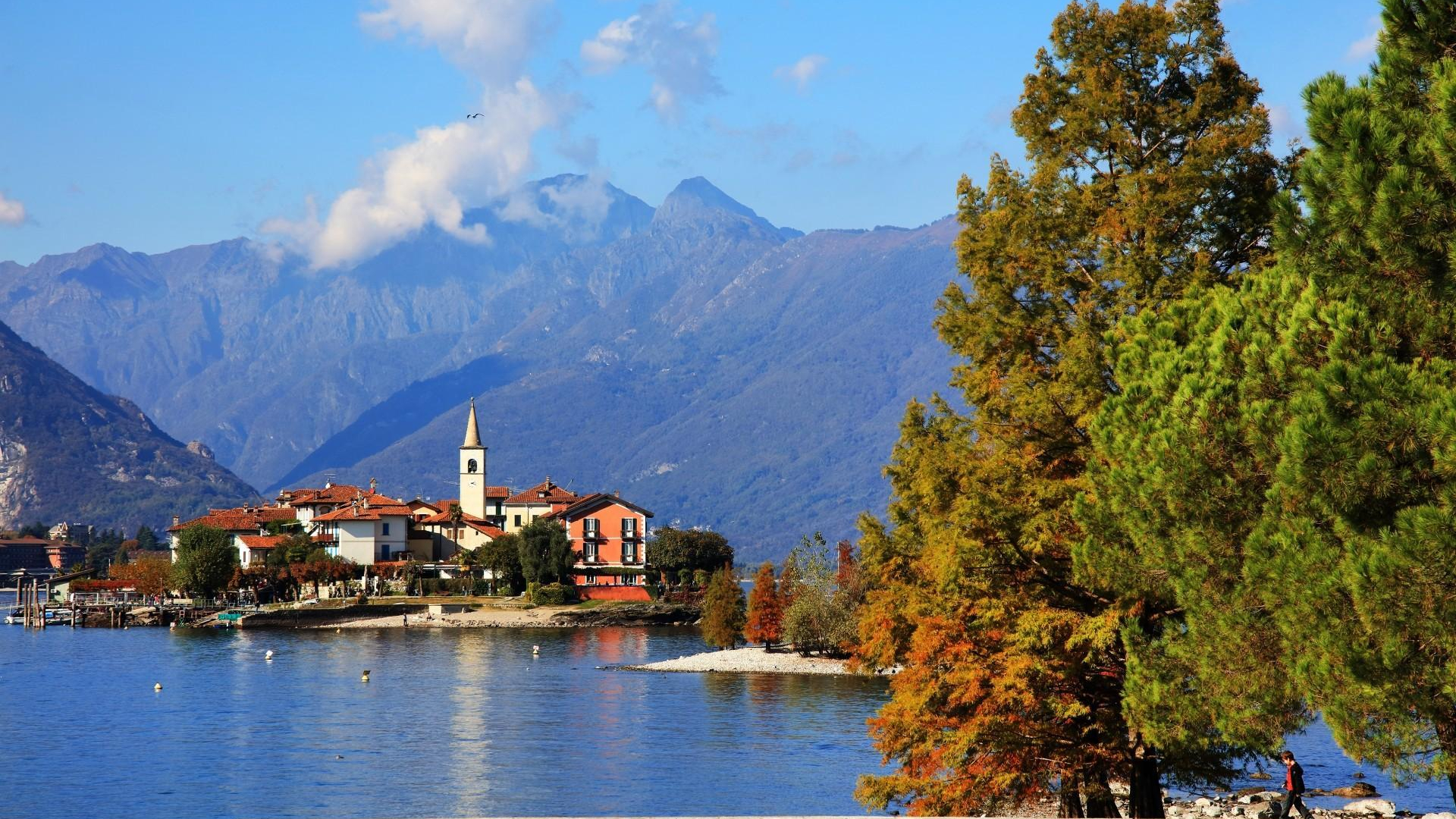 Fischerinsel, Lago Maggiore, Herbst