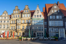 Prächtige Kaufmannshäuser in der Altstadt von Bremen
