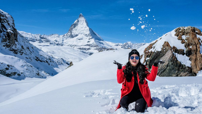 Das Matterhorn im Winter
