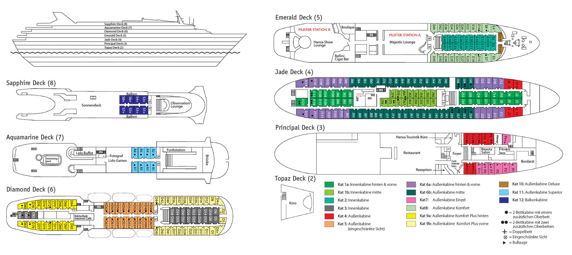 MS Ocean Majesty Deckplan