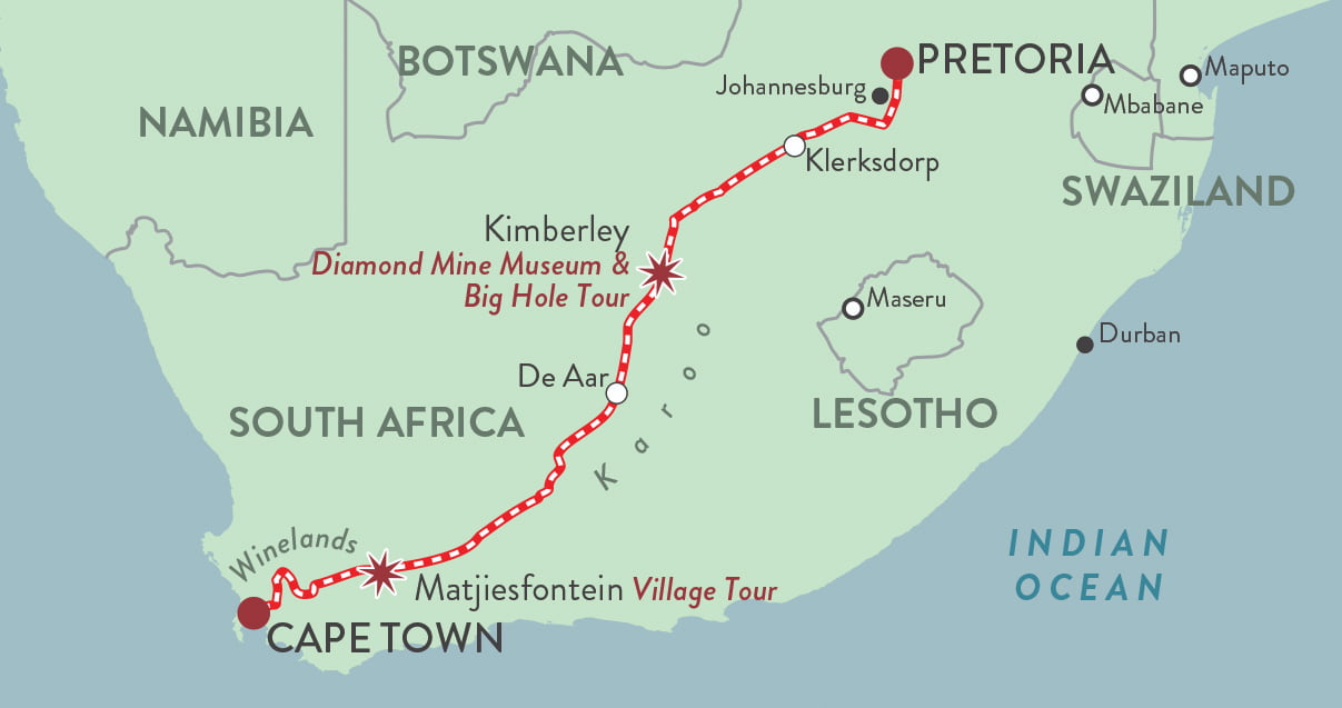 Routenkarte -- Cape Town